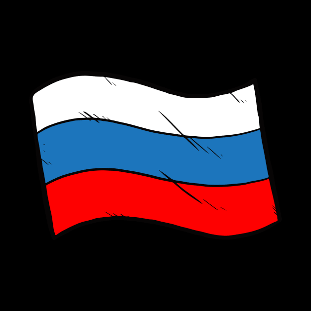 Flag of Russia by Baddest Shirt Co.