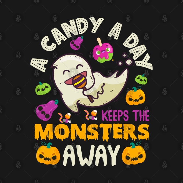 A Candy A Day Keeps The Monsters Away Halloween by koolteas