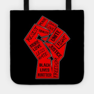 Raised Fist - Black Power - Freedom - Peace Tote