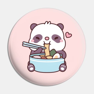 Cute Baby Panda Loves Eating Ramen Noodles Pin