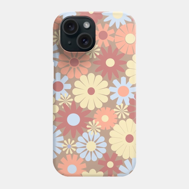 Pastel Color Floral Pattern Vintage Flowers Phone Case by Indigo Thoughts 