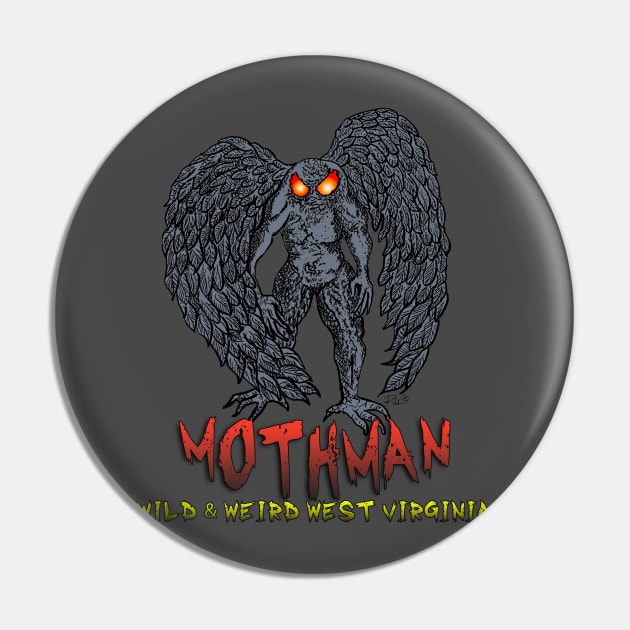 Mothman (Art Series Wild&WeirdWV) Pin by theartofron