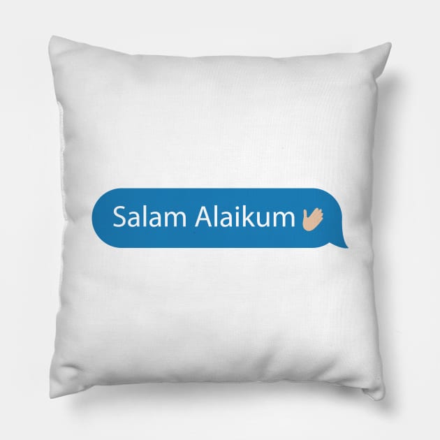 the Greeting of Islam - Imessage - Text Bubble - Text Message - Salaam Alaikum Pillow by Tilila