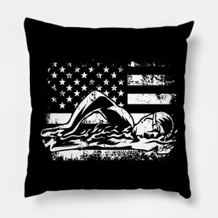 Swimming USA Pillow