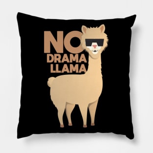 No Drama Llama - Hilarious Vector Illustration Of a Cool Llama Pillow