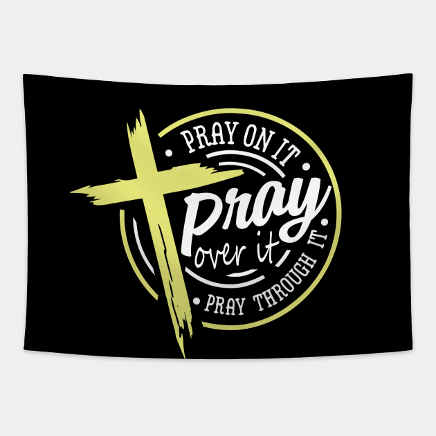 Pray On it Tapestry by Teewyld