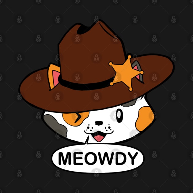 Meowdy Calico Cat by celestinaart