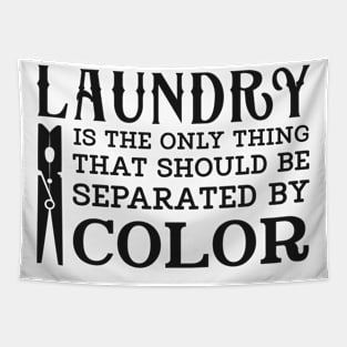 LAUNDRY IS THE ONLY THING THAT SHOULD BE SEPARATED BY COLOR Tapestry