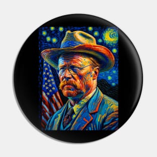 Theodore Roosevelt in starry night Pin