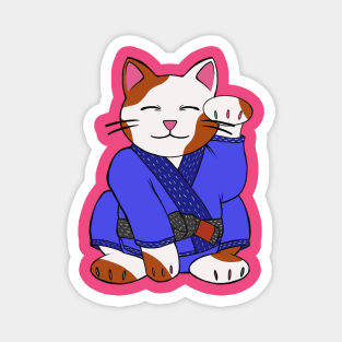 Lucky Jiu Jitsu Cat Magnet