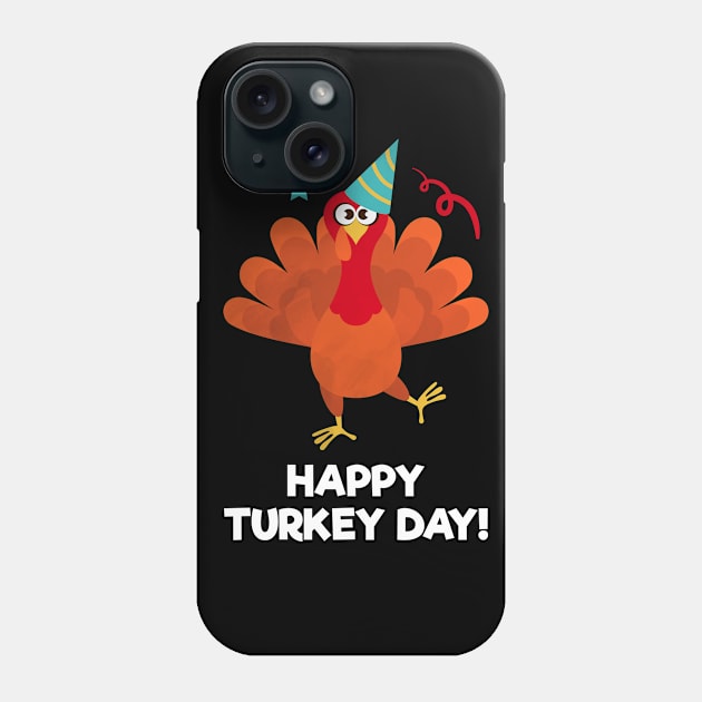 Cute Turkey with Thanksgiving Greetings T-Shirt Phone Case by Dendisme_Art