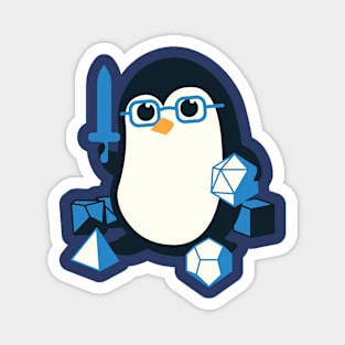 Penguin Dungeons and Dragons Penguins RPG Magnet