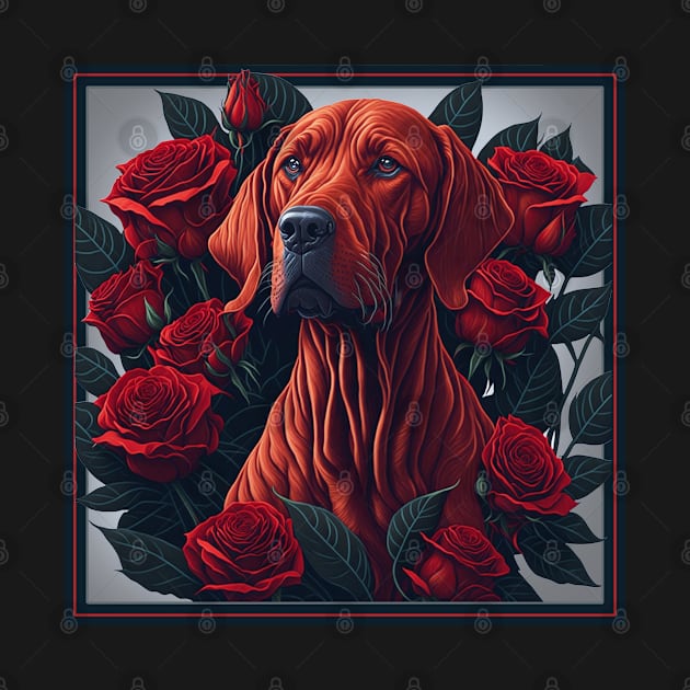 Vizsla red roses by xlhombat