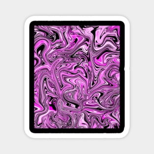 Pink Groovy Pattern Magnet