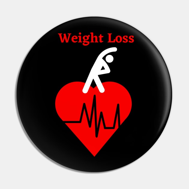 Weight Loss T-Shirt Pin by All on Black by Miron