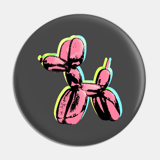 Balloon Dog Pop Art Pin by WPHmedia