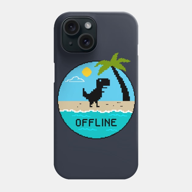 offline beach Phone Case by coffeeman