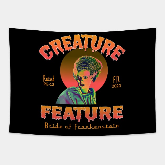 Creature Feature Bride of Frankenstein Tapestry by Fuckinuts