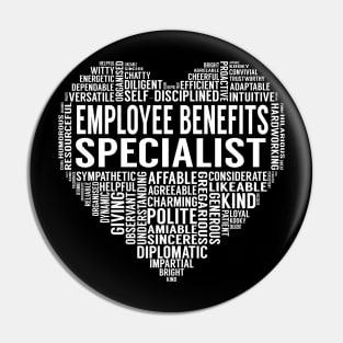 Employee Benefits Specialist Heart Pin