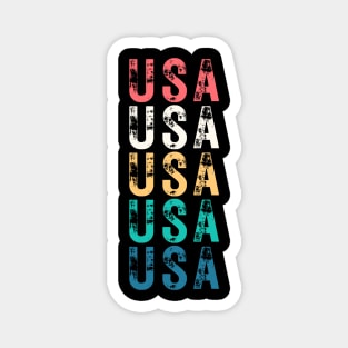 USA DISTRESSED GRUNGE RETRO U.S.A INDEPENDENCE DAY 4TH JULY Magnet