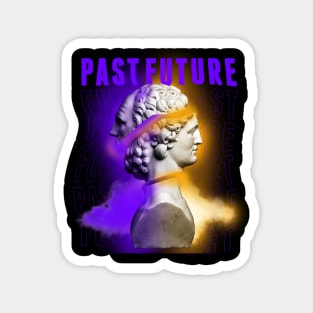 Janus Mythology Vaporwave Purple and Orange Magnet