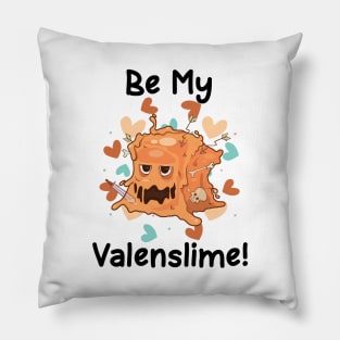 Be My Valenslime Roleplaying Video Game RPG Geek Couple Gift Pillow