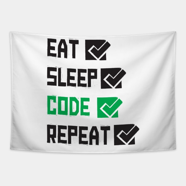 Programming motivational tshirt - coding t-shirt Tapestry by Sezoman