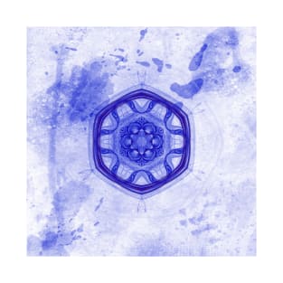 Blue wheel of fortune mandala T-Shirt