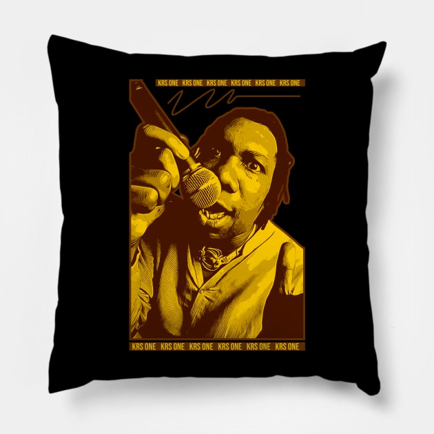 KRS One legacy in hip hop Pillow by Nana On Here