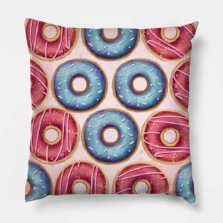 Donuts. Donuts pattern. color drawing of donuts. cartoon style Pillow