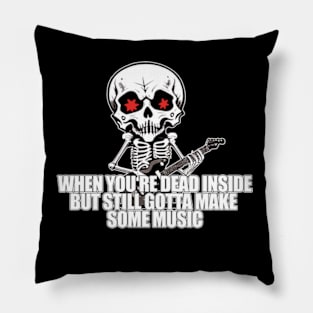 Skeleton Playing Guitar | Death Metal Inspiration Pillow