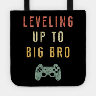 Leveling Up To Big Bro T-Shirt - Promoted To Big Brother Tote