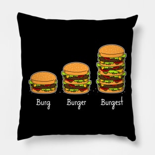 Burger explained: Burg. Burger. Burgest Pillow