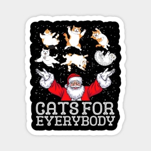 Cats For Everybody Christmas Cat Funny Xmas Santa Magnet