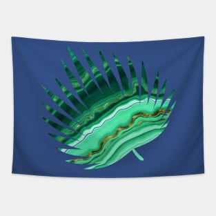 Green Marble Leaf II Tapestry