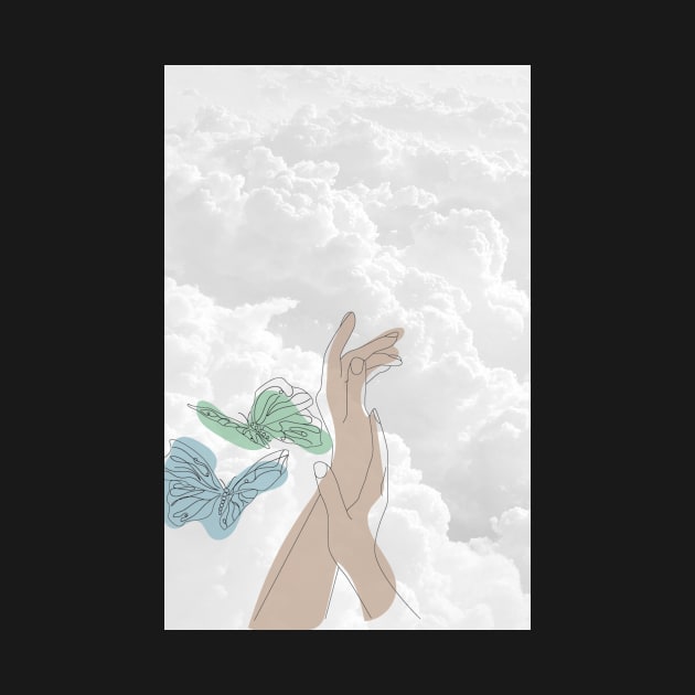 HANDS X BUTTERFLY X MINIMAL by designs-hj