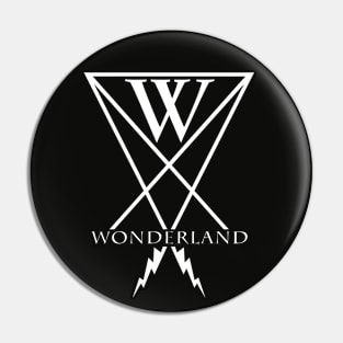 Wonderland Logo - Sharp White Pin