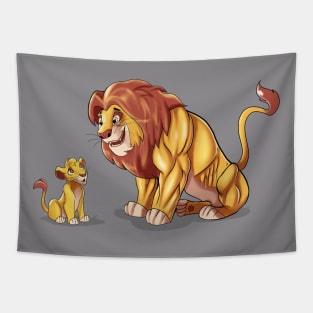 Simba and Mufasa Tapestry