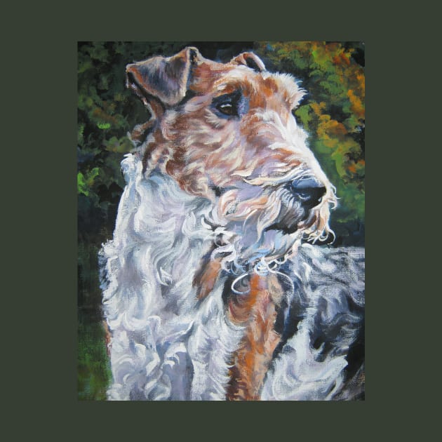 wire fox terrier fine art painting by LASHEPARD