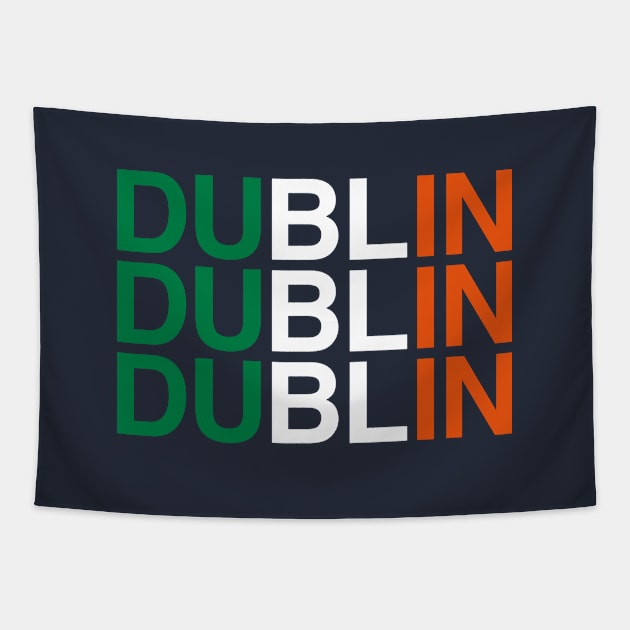 DUBLIN Irish Flag Tapestry by eyesblau