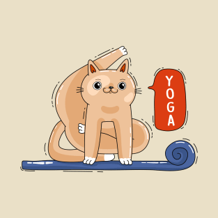 Cat and yoga T-Shirt