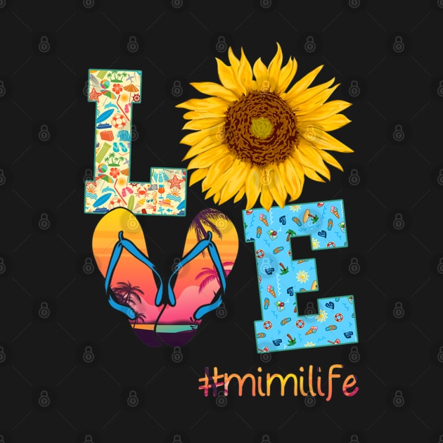 LOVE Mimi Life Flip Flops Hippie Sunflower Summer by fatmehedo8