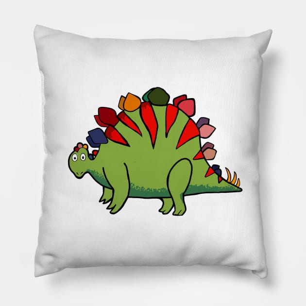 Sally Stegosaurus Pillow by JellyFish92