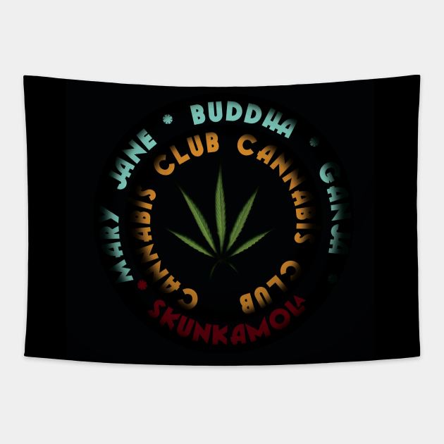 cannabis club Tapestry by SheilaGraphics