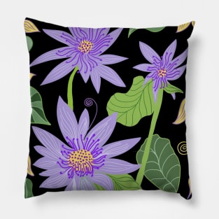 Lilac Lotus Flowers Pillow