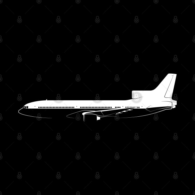 Lockheed L-1011 TriStar Silhouette by Car-Silhouettes