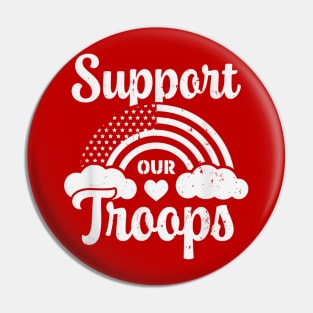 Support the troops red friday Pin