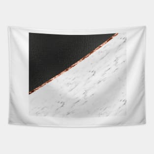 Paris monochrome rose gold marble Tapestry