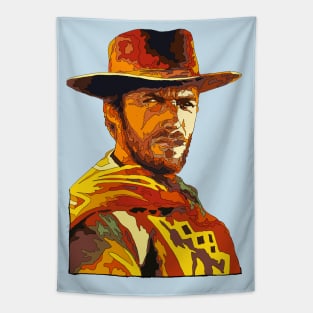 Clint Eastwood Pop Art Portrait Tapestry