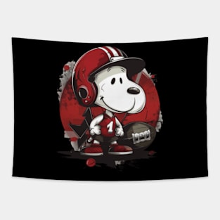 Snoopy Vs Arizona Diamondbacks Beagle Glove Tapestry